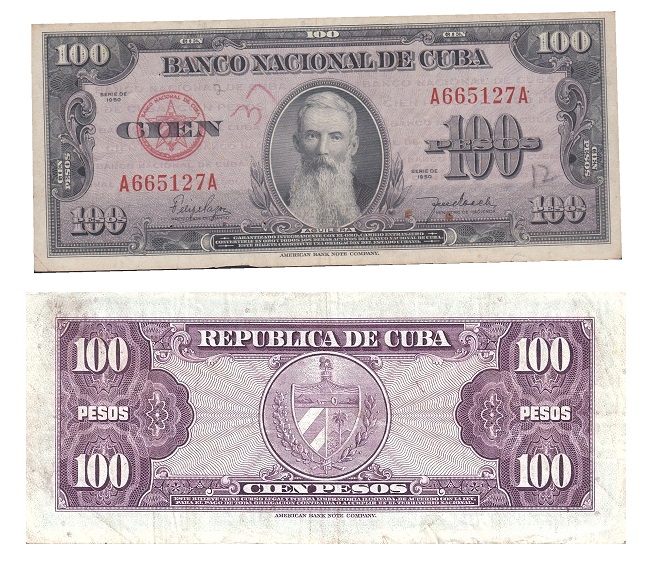 Cuba #82a/VF+ 100 Pesos